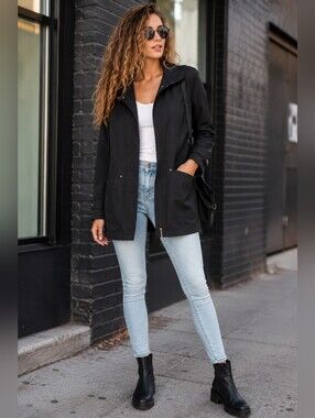 Fleet Street Utility Travel Jacket Medium Minimalist Quiet Luxury Career Chic